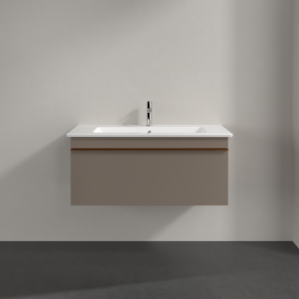 Тумба під раковину Villeroy & Boch Venticello 95,3х50,2 см ДСП трюфель сірий/ручка мідь A93505VG