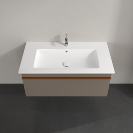 Тумба під раковину Villeroy & Boch Venticello 95,3х50,2 см ДСП трюфель сірий/ручка мідь A93505VG