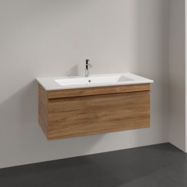 Тумба под раковину Villeroy & Boch Venticello 95,3х50,2 см ДСП дуб канзас/ручка медь A93505RH