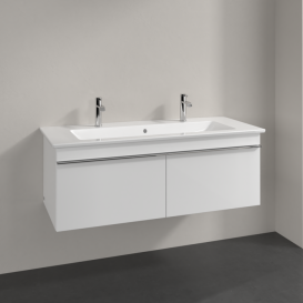 Тумба под раковину Villeroy & Boch Venticello 115,3х50,2 см МДФ глянцевый белый/ручка хром A93801DH