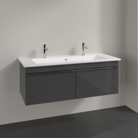 Тумба под раковину Villeroy & Boch Venticello 115,3х50,2 см МДФ глянцевый серый/ручка хром A93801FP