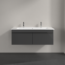 Тумба под раковину Villeroy & Boch Venticello 115,3х50,2 см МДФ глянцевый серый/ручка хром A93801FP