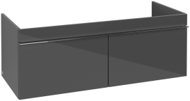Тумба под раковину Villeroy & Boch Venticello 115,3х50,2 см МДФ глянцевый серый/ручка хром A93801FP