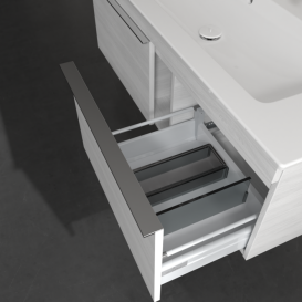 Тумба під раковину Villeroy & Boch Venticello 115,3х50,2 см ДСП/МДФ біле дерево/ручка хром A93801E8