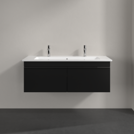 Тумба под раковину Villeroy & Boch Venticello 115,3х50,2 см МДФ черный матовый лак/ручка хром A93801PD