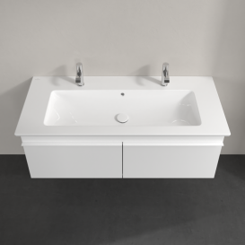 Тумба под раковину Villeroy & Boch Venticello 115,3х50,2 см ДСП/МДФ белый матовый/ручка алюминий белый A93802MS