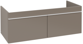 Тумба под раковину Villeroy & Boch Venticello 115,3х50,2 см ДСП трюфель серый/ручка алюминий белый A93802VG