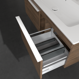 Тумба под раковину Villeroy & Boch Venticello 115,3х50,2 см ДСП дуб аризона/ручка алюминий белый A93802VH