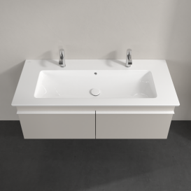 Тумба под раковину Villeroy & Boch Venticello 115,3х50,2 см ДСП мягкий серый/ручка алюминий белый A93802VK