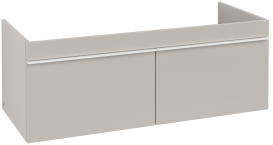 Тумба под раковину Villeroy & Boch Venticello 115,3х50,2 см ДСП мягкий серый/ручка алюминий белый A93802VK