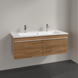 Тумба под раковину Villeroy & Boch Venticello 115,3х50,2 см ДСП дуб канзас/ручка алюминий белый A93802RH