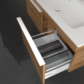 Тумба под раковину Villeroy & Boch Venticello 115,3х50,2 см ДСП дуб канзас/ручка алюминий белый A93802RH