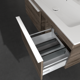 Тумба под раковину Villeroy & Boch Venticello 115,3х50,2 см ДСП каменный дуб/ручка алюминий белый A93802RK