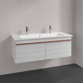 Тумба под раковину Villeroy & Boch Venticello 115,3х50,2 см ДСП/МДФ белое дерево/ручка медь A93805E8