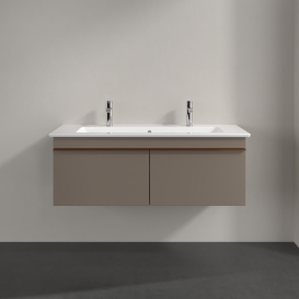 Тумба под раковину Villeroy & Boch Venticello 115,3х50,2 см ДСП трюфель серый/ручка медь A93805VG