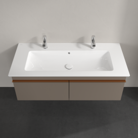 Тумба под раковину Villeroy & Boch Venticello 115,3х50,2 см ДСП трюфель серый/ручка медь A93805VG