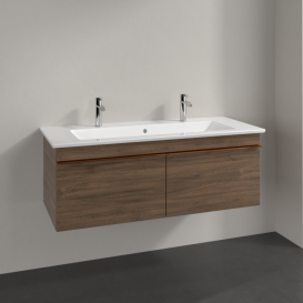 Тумба під раковину Villeroy & Boch Venticello 115,3х50,2 см ДСП дуб аризона/ручка мідь A93805VH