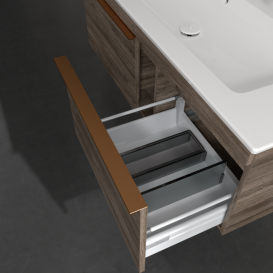 Тумба під раковину Villeroy & Boch Venticello 115,3х50,2 см ДСП кам'яний дуб/ручка мідь A93805RK