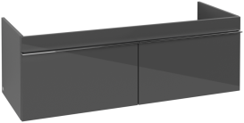 Тумба под раковину Villeroy & Boch Venticello 125,3х50,2 см МДФ глянцевый серый/ручка хром A93901FP