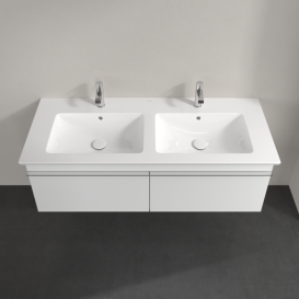 Тумба под раковину Villeroy & Boch Venticello 125,3х50,2 см ДСП/МДФ белый матовый/ручка хром A93901MS