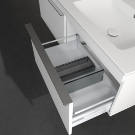 Тумба под раковину Villeroy & Boch Venticello 125,3х50,2 см ДСП/МДФ белый матовый/ручка хром A93901MS