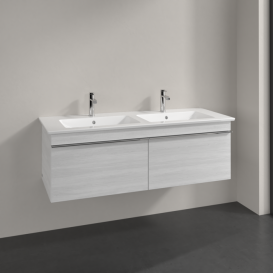 Тумба под раковину Villeroy & Boch Venticello 125,3х50,2 см ДСП/МДФ белое дерево/ручка хром A93901E8