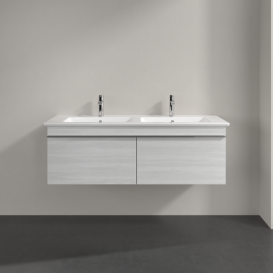 Тумба под раковину Villeroy & Boch Venticello 125,3х50,2 см ДСП/МДФ белое дерево/ручка хром A93901E8