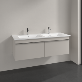 Тумба под раковину Villeroy & Boch Venticello 125,3х50,2 см ДСП мягкий серый/ручка хром A93901VK