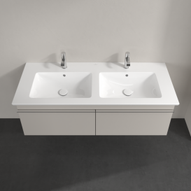 Тумба под раковину Villeroy & Boch Venticello 125,3х50,2 см ДСП мягкий серый/ручка хром A93901VK