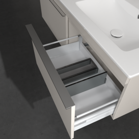 Тумба под раковину Villeroy & Boch Venticello 125,3х50,2 см ДСП мягкий серый/ручка хром A93901VK