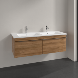 Тумба под раковину Villeroy & Boch Venticello 125,3х50,2 см ДСП дуб канзас/ручка хром A93901RH