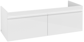 Тумба под раковину Villeroy & Boch Venticello 125,3х50,2 см МДФ глянцевый белый/ручка алюминий белый A93902DH