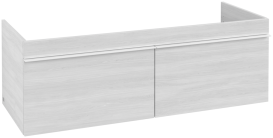 Тумба под раковину Villeroy & Boch Venticello 125,3х50,2 см ДСП/МДФ белое дерево/ручка алюминий белый A93902E8