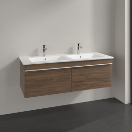 Тумба під раковину Villeroy & Boch Venticello 125,3х50,2 см ДСП дуб аризона/ручка алюміній білий A93902VH