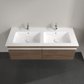 Тумба під раковину Villeroy & Boch Venticello 125,3х50,2 см ДСП дуб аризона/ручка алюміній білий A93902VH