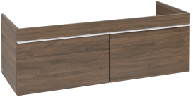 Тумба під раковину Villeroy & Boch Venticello 125,3х50,2 см ДСП дуб аризона/ручка алюміній білий A93902VH