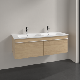 Тумба під раковину Villeroy & Boch Venticello 125,3х50,2 см ДСП північний дуб/ручка алюміній білий A93902VJ