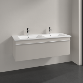 Тумба под раковину Villeroy & Boch Venticello 125,3х50,2 см ДСП мягкий серый/ручка алюминий белый A93902VK