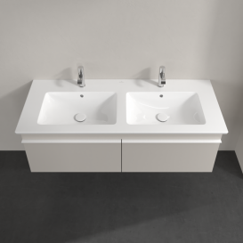 Тумба под раковину Villeroy & Boch Venticello 125,3х50,2 см ДСП мягкий серый/ручка алюминий белый A93902VK