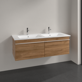 Тумба під раковину Villeroy & Boch Venticello 125,3х50,2 см ДСП дуб канзас/ручка алюміній білий A93902RH