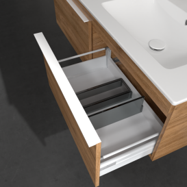 Тумба під раковину Villeroy & Boch Venticello 125,3х50,2 см ДСП дуб канзас/ручка алюміній білий A93902RH