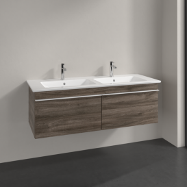 Тумба под раковину Villeroy & Boch Venticello 125,3х50,2 см ДСП каменный дуб/ручка алюминий белый A93902RK