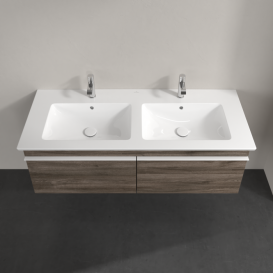 Тумба под раковину Villeroy & Boch Venticello 125,3х50,2 см ДСП каменный дуб/ручка алюминий белый A93902RK