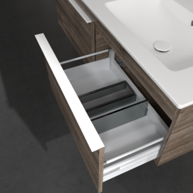 Тумба под раковину Villeroy & Boch Venticello 125,3х50,2 см ДСП каменный дуб/ручка алюминий белый A93902RK