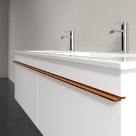 Тумба під раковину Villeroy & Boch Venticello 125,3х50,2 см ДСП/МДФ білий матовий/ручка мідь A93905MS