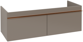 Тумба под раковину Villeroy & Boch Venticello 125,3х50,2 см ДСП трюфель серый/ручка медь A93905VG