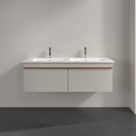 Тумба под раковину Villeroy & Boch Venticello 125,3х50,2 см ДСП мягкий серый/ручка медь A93905VK