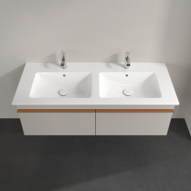 Тумба под раковину Villeroy & Boch Venticello 125,3х50,2 см ДСП мягкий серый/ручка медь A93905VK