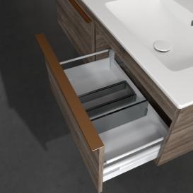 Тумба под раковину Villeroy & Boch Venticello 125,3х50,2 см ДСП каменный дуб/ручка медь A93905RK