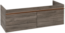 Тумба под раковину Villeroy & Boch Venticello 125,3х50,2 см ДСП каменный дуб/ручка медь A93905RK
